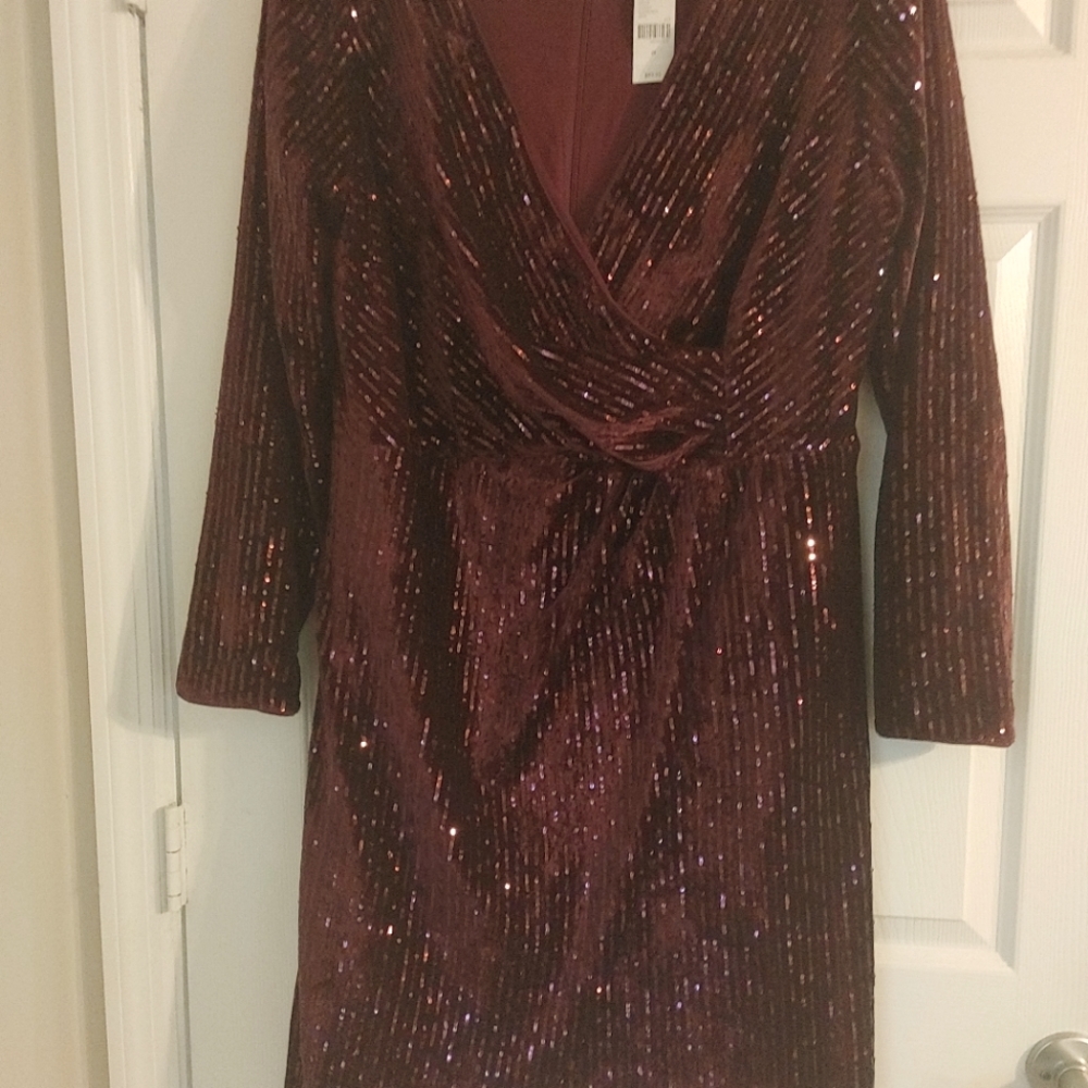 Lane Bryant size 18 burgandy dress